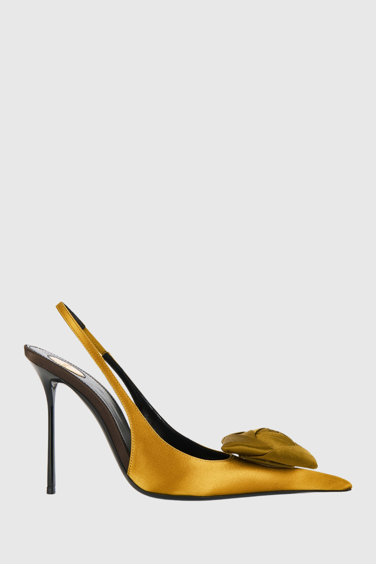 Leoral Rose Satin Slingback Pumps - Brown
