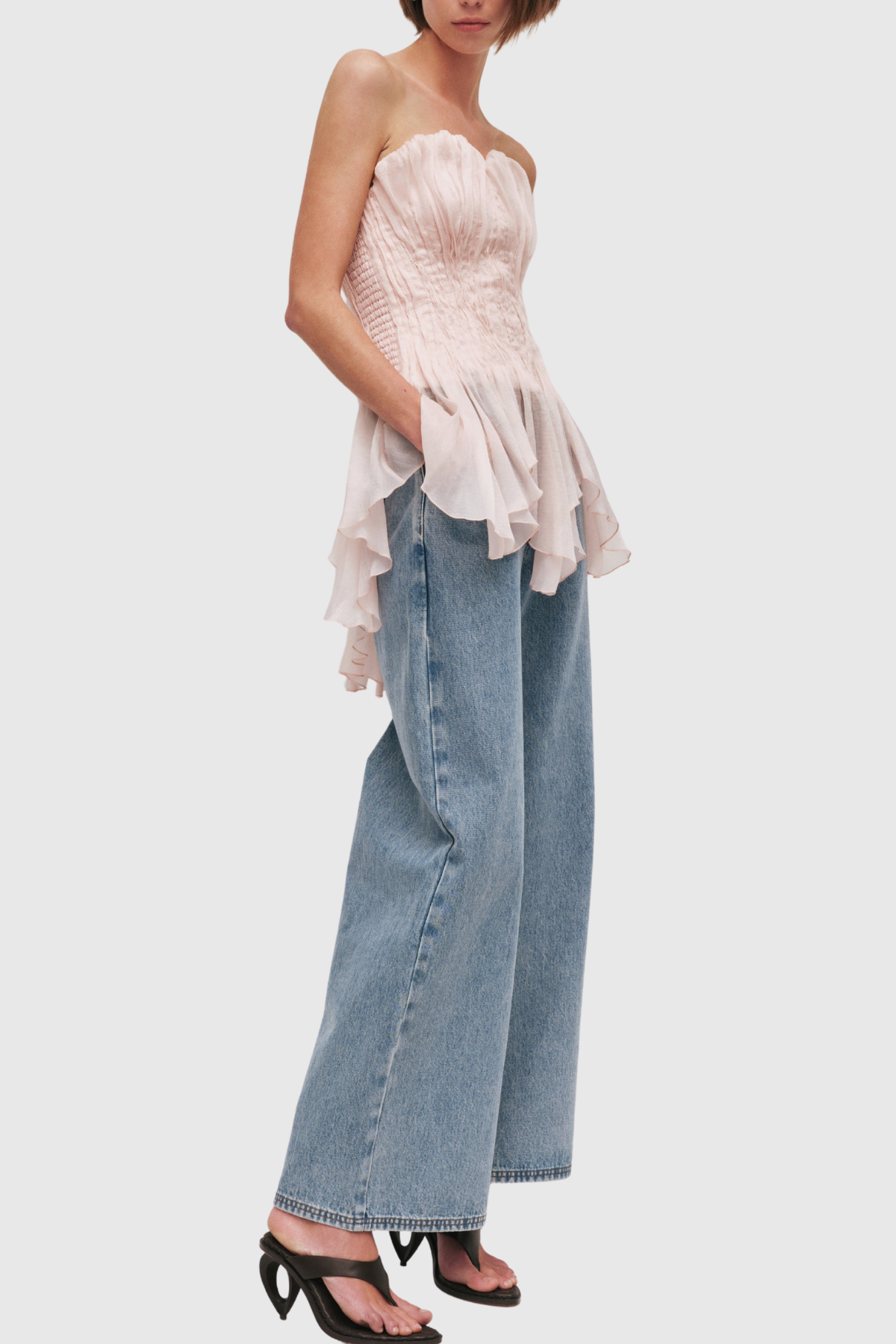 Lewira Strapless Ruched Top