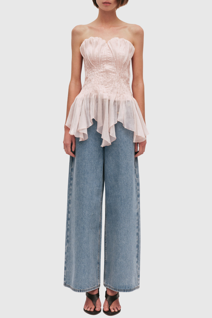 Lewira Strapless Ruched Top