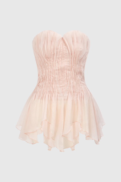 Lewira Strapless Ruched Top