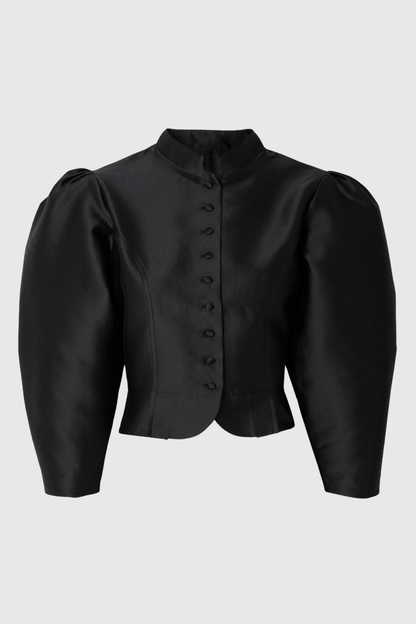 Liama Puff Cropped Jacket - Black