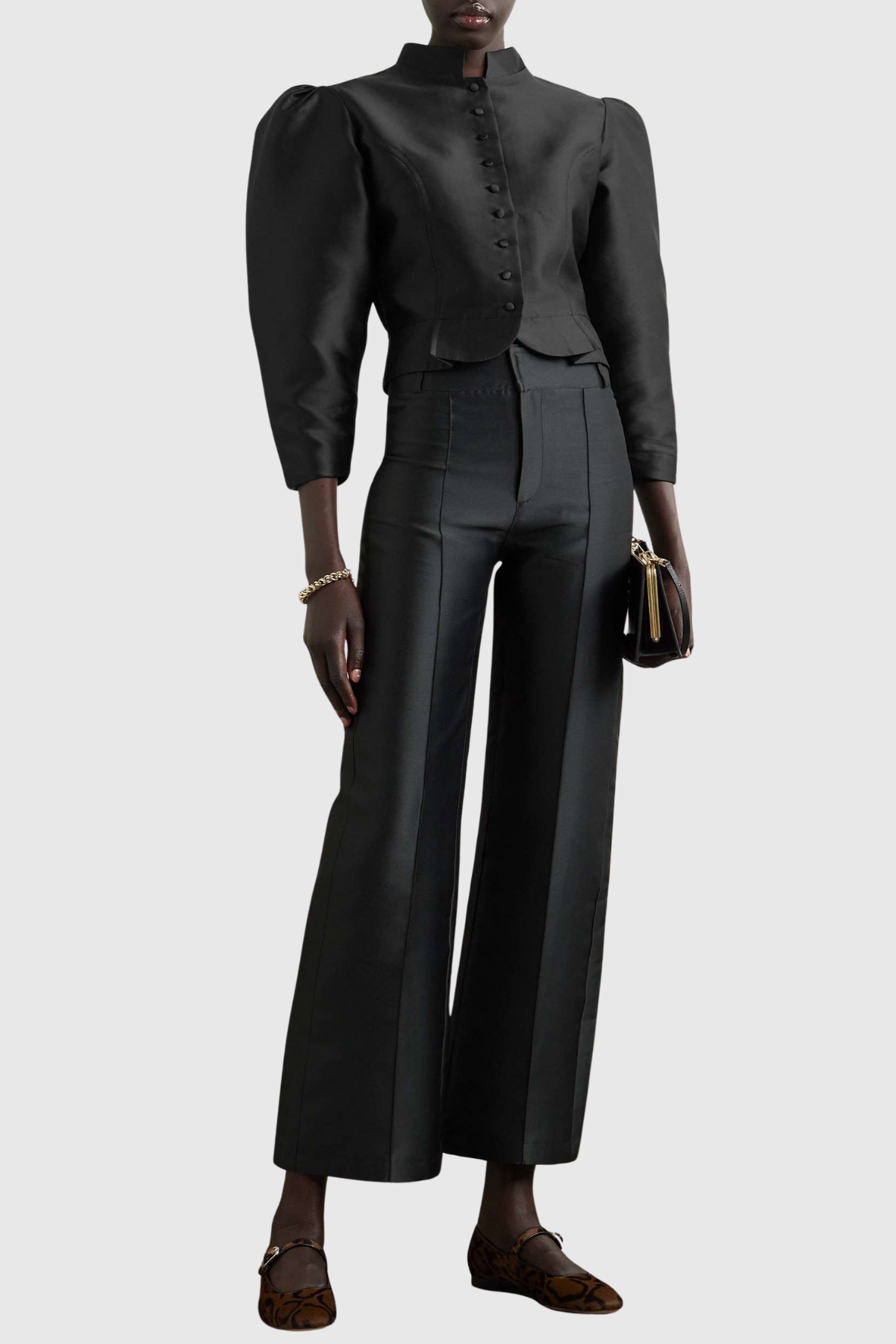 Liama Puff Cropped Jacket - Black