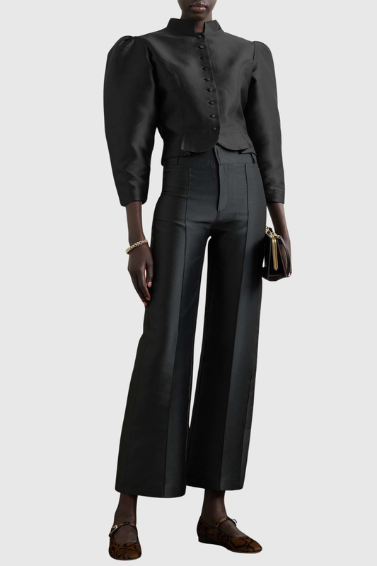 Liama Puff Cropped Jacket - Black