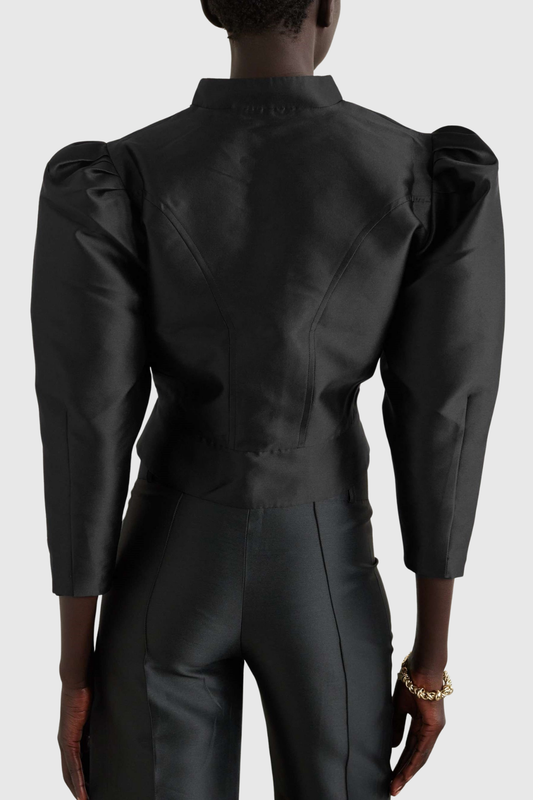 Liama Puff Cropped Jacket - Black