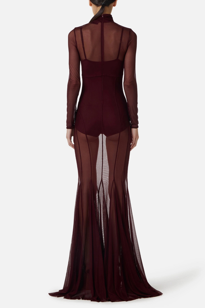 Lianya Tulle Maxi Dress & Bodysuit Set