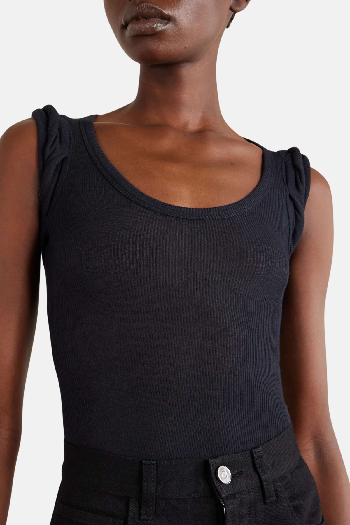 Libria Ribbed Bodysuit - Black