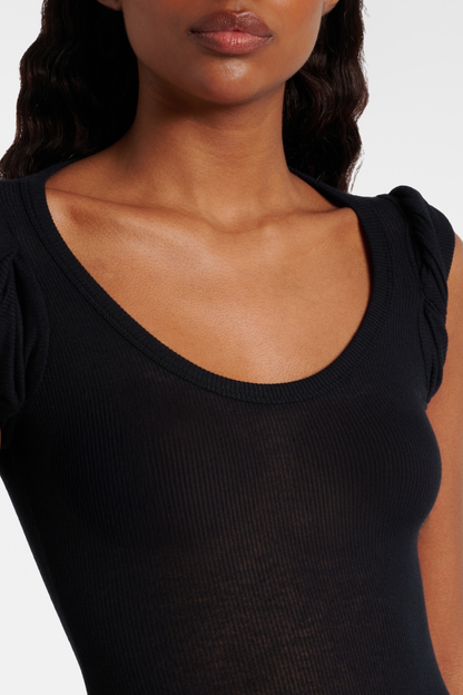 Libria Ribbed Bodysuit - Black