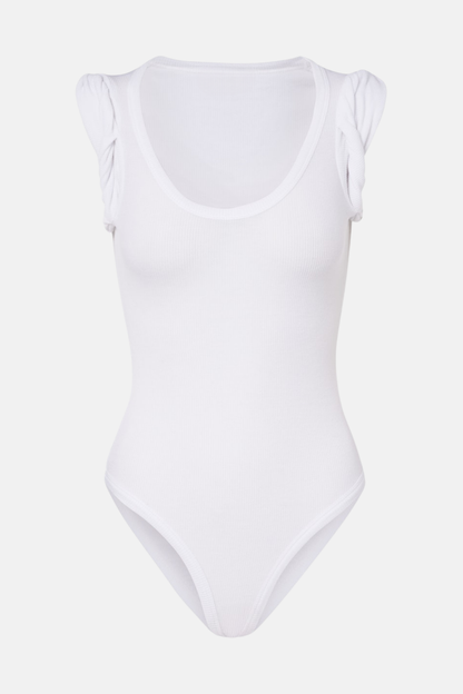 Libria Ribbed Bodysuit - White