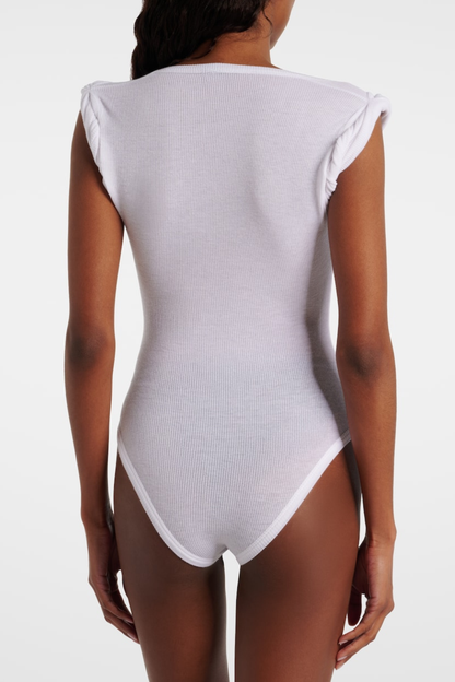 Libria Ribbed Bodysuit - White