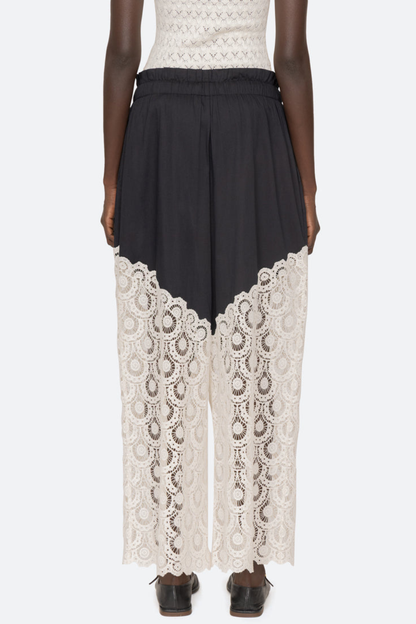 Lidoia Lace Panel Pants