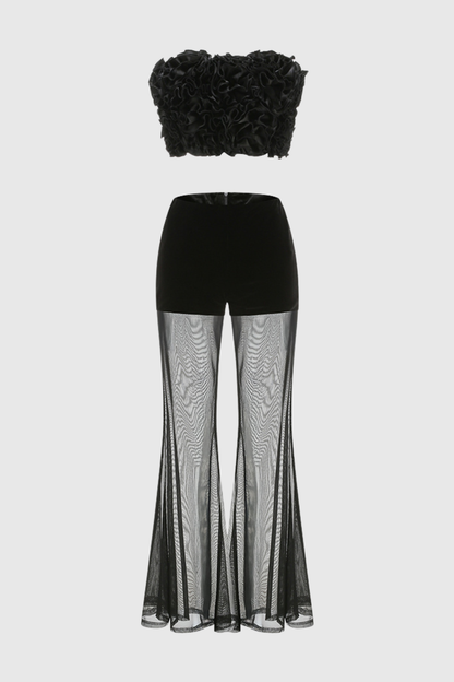 Lilinoe Floral Top & Tulle Pants Set
