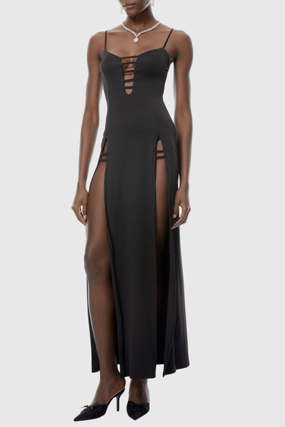 Lilita Cutout Slit Midi Dress