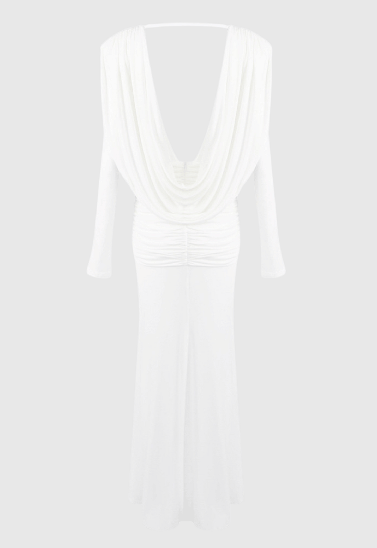 Linus V-neck Draped Backless Maxi Dress