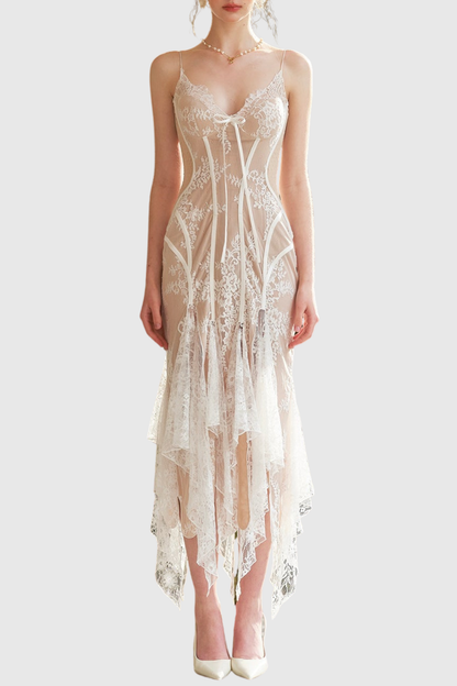 Lisette Lace Corset Midi Dress
