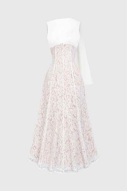 Litare Sleeveless Lace Scarf Maxi Dress