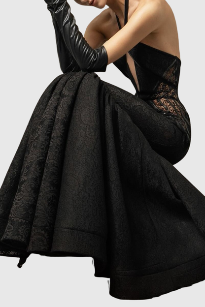 Lizaz Lace Corset Mermaid Maxi Dress