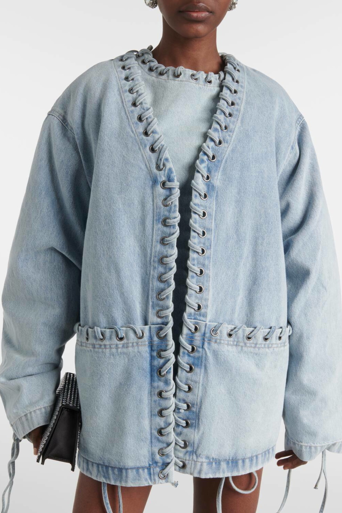 Lopa Lace Up Denim Jacket
