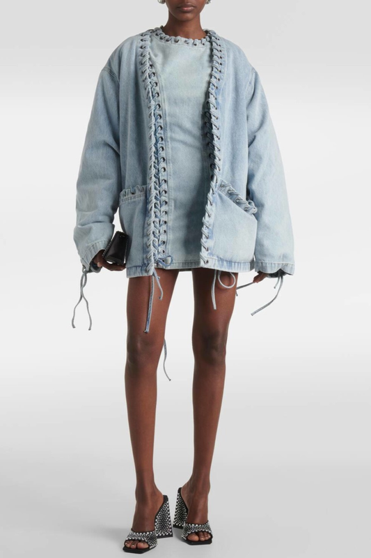 Lopa Lace Up Denim Jacket