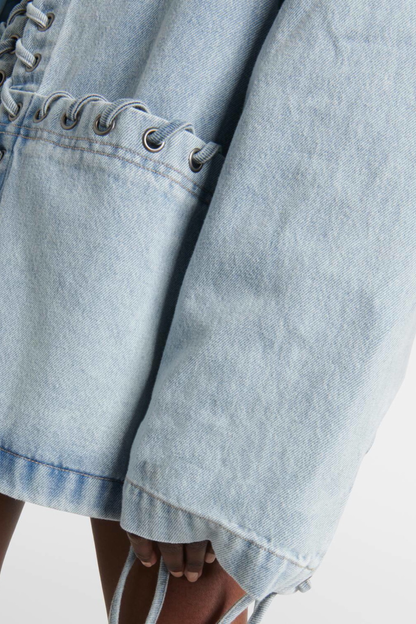 Lopa Lace Up Denim Jacket