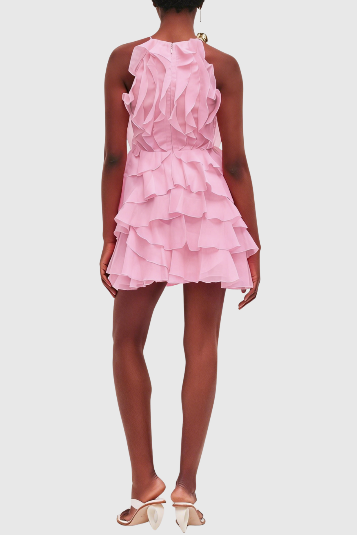 Lorca Ruffle Layered Mini Dress - Pink