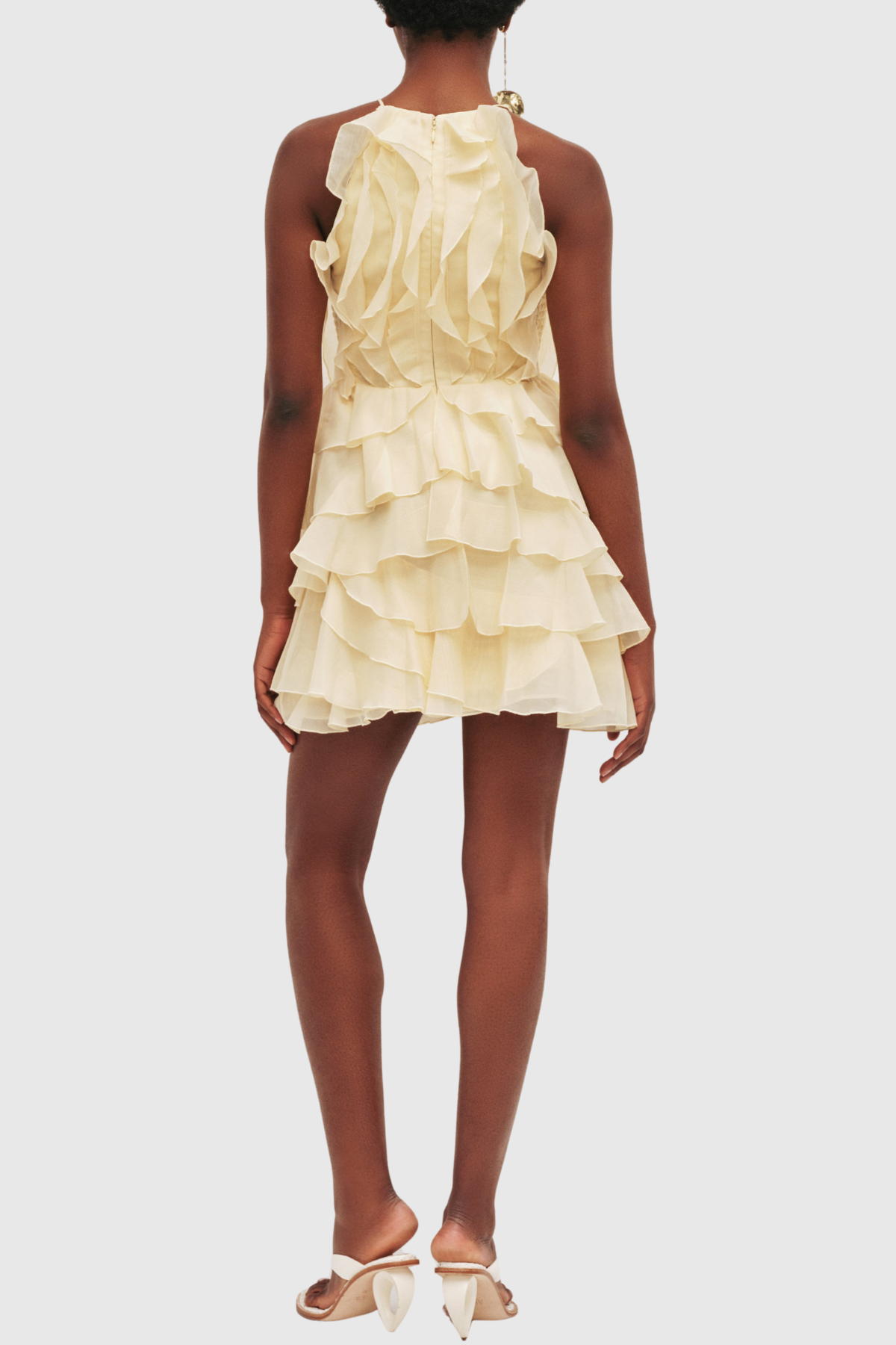 Lorca Ruffle Layered Mini Dress - Yellow