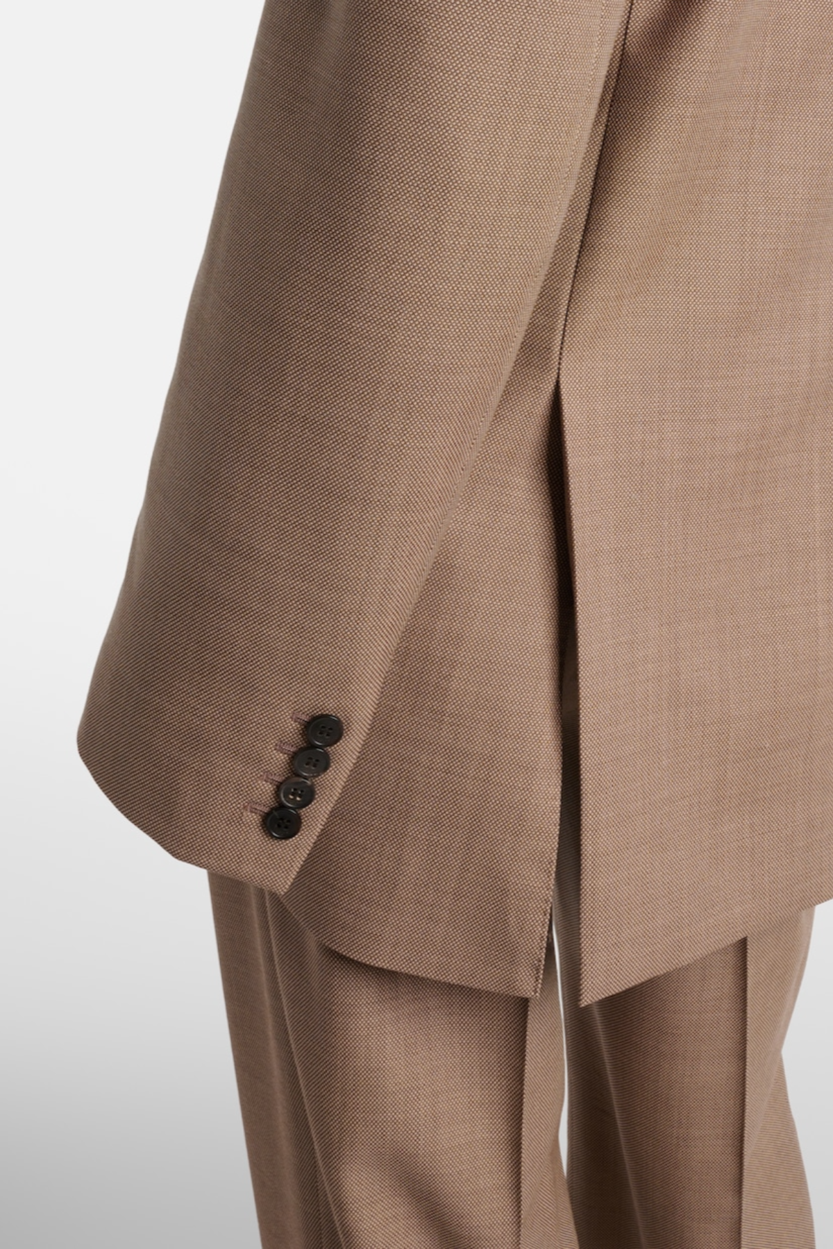Lorra Double Breasted Wool Blazer - Beige