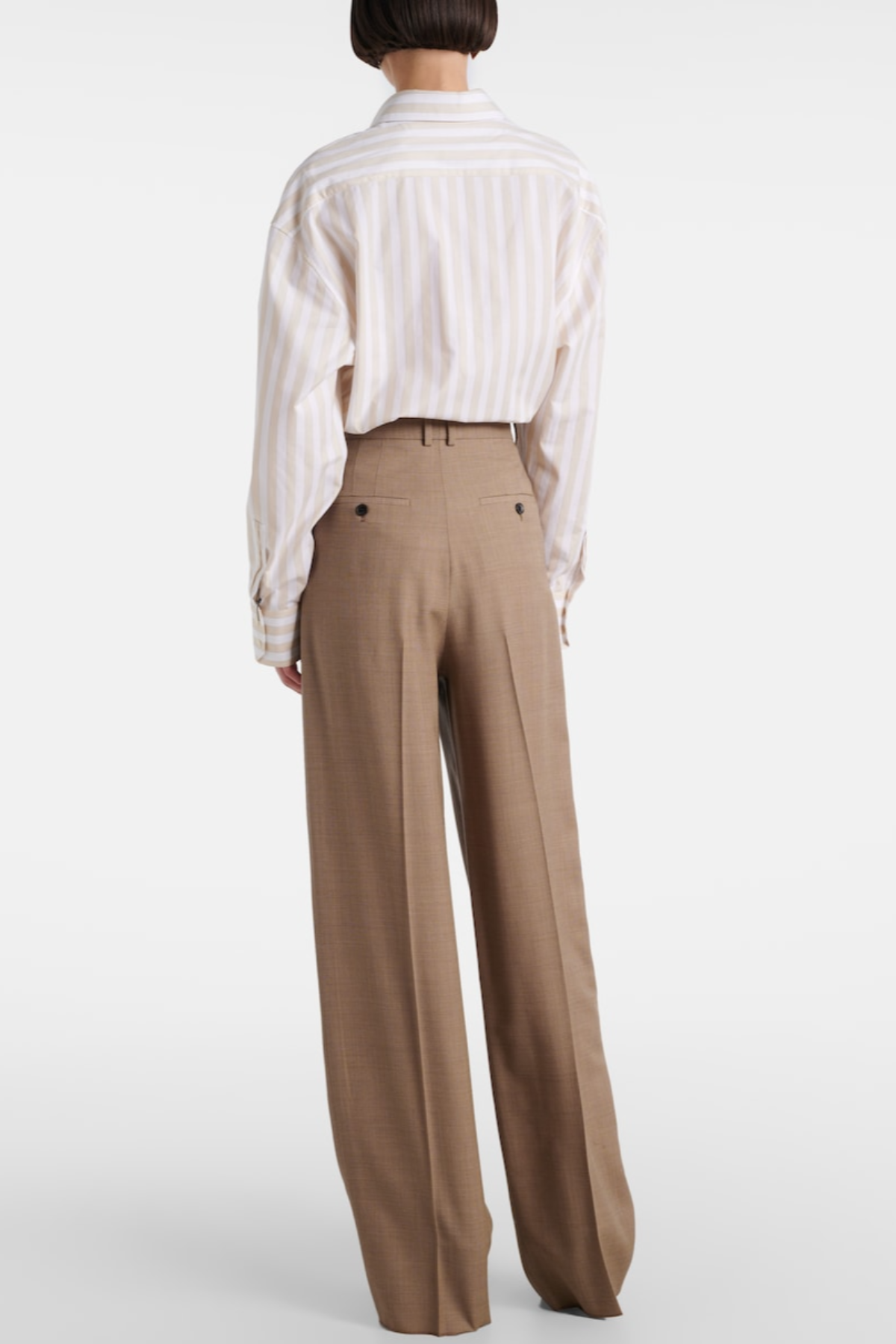 Lorra Double Breasted Wool Blazer - Beige