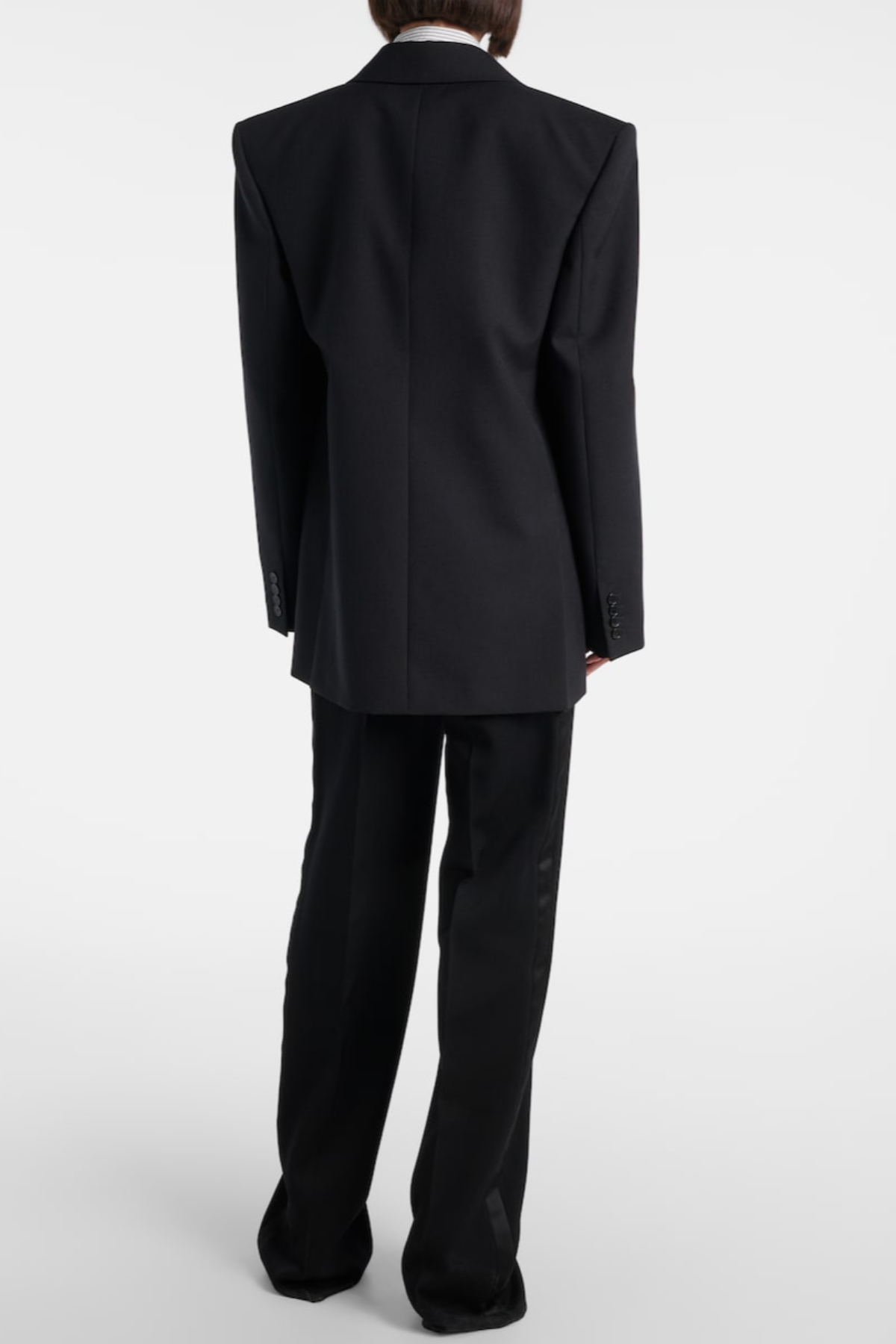 Lorra Double Breasted Wool Blazer - Black