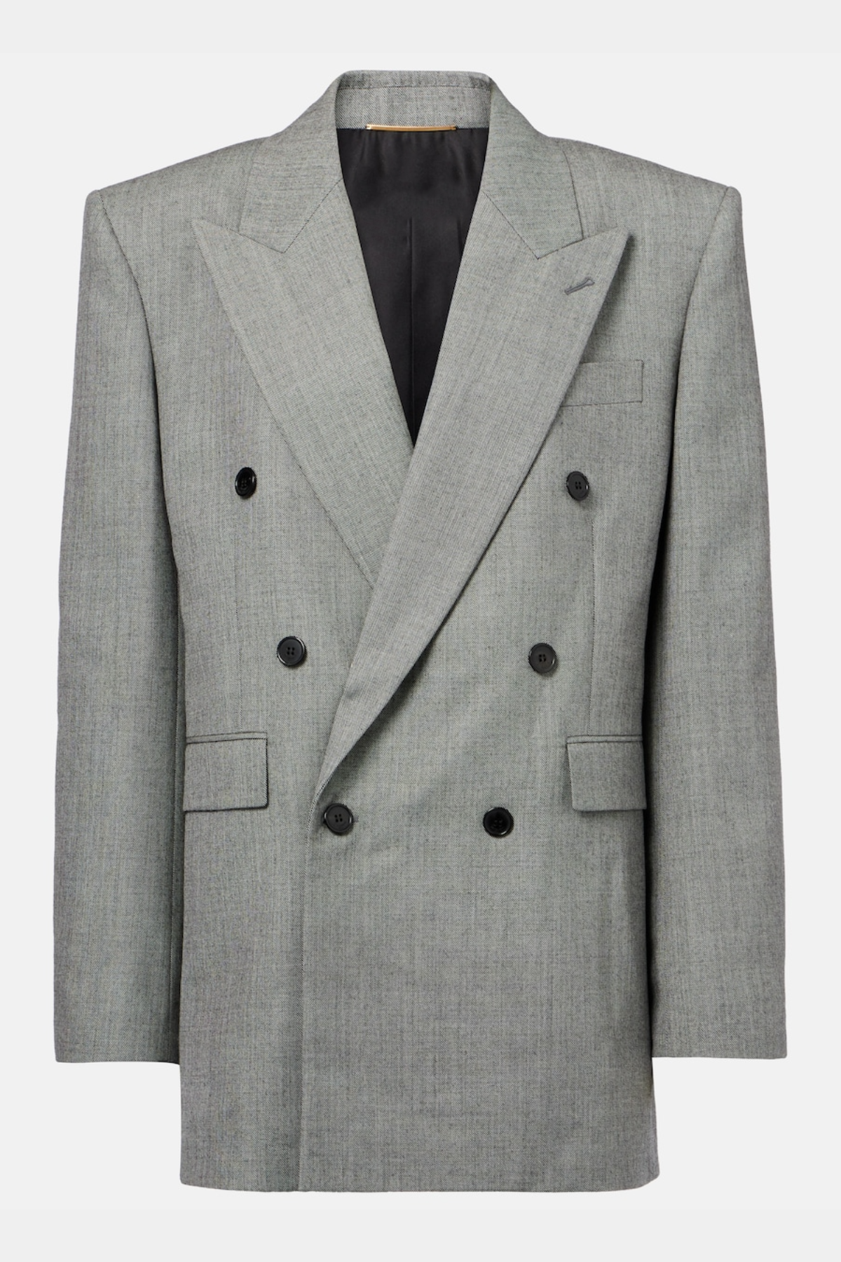 Lorra Double Breasted Wool Blazer - Grey