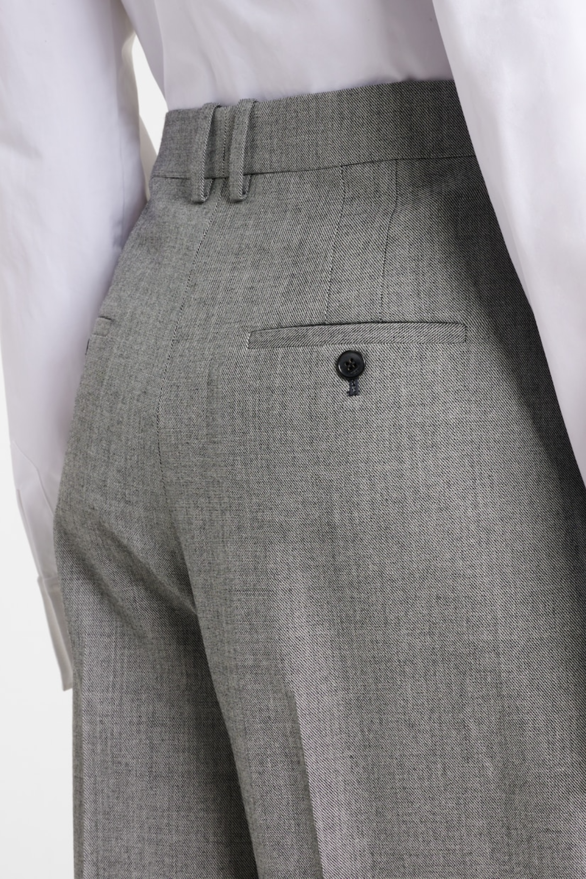 Lorra Double Breasted Wool Blazer - Grey
