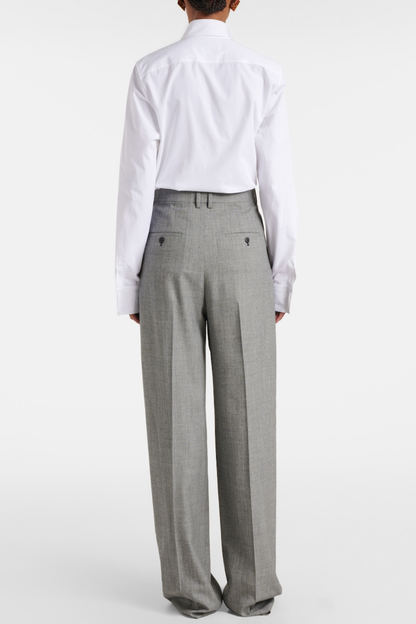 Lorra Double Breasted Wool Blazer - Grey
