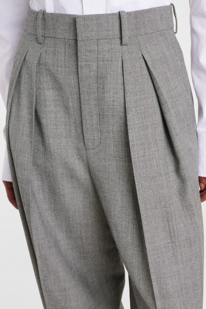 Lorra Double Breasted Wool Blazer - Grey