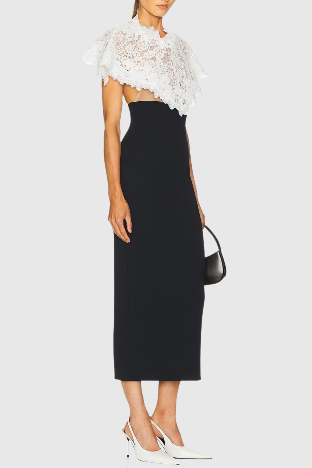 Lowen Lace Shawl Midi Skirt Set