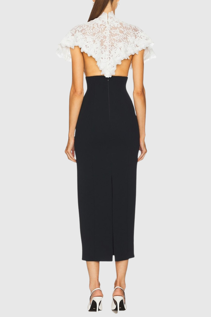 Lowen Lace Shawl Midi Skirt Set