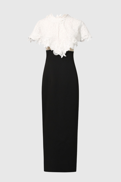 Lowen Lace Shawl Midi Skirt Set