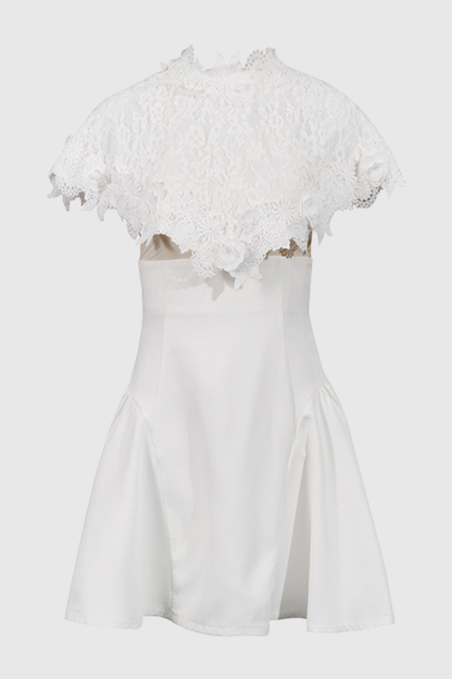 Lowen Lace Shawl Mini Dress Set