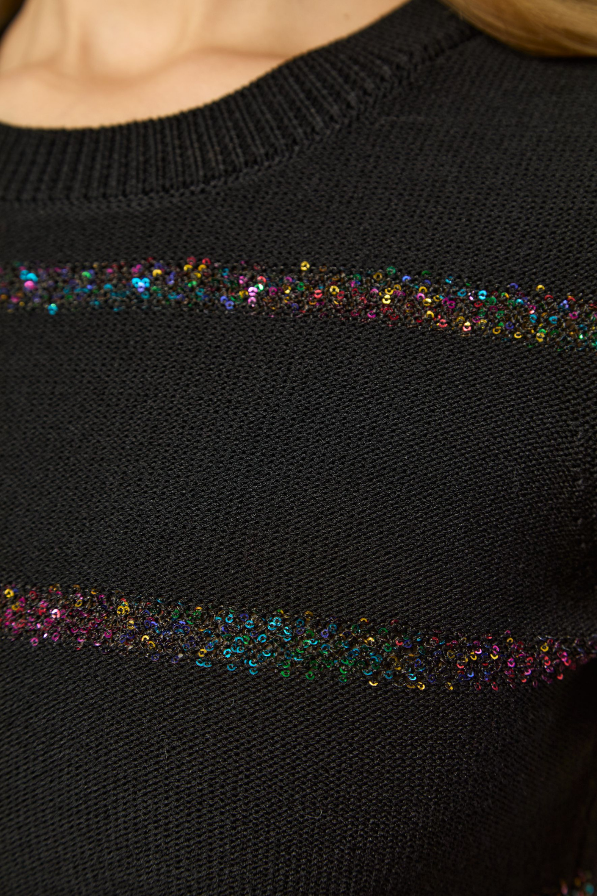 Lowo Sequin Embellished Knit Midi Dress