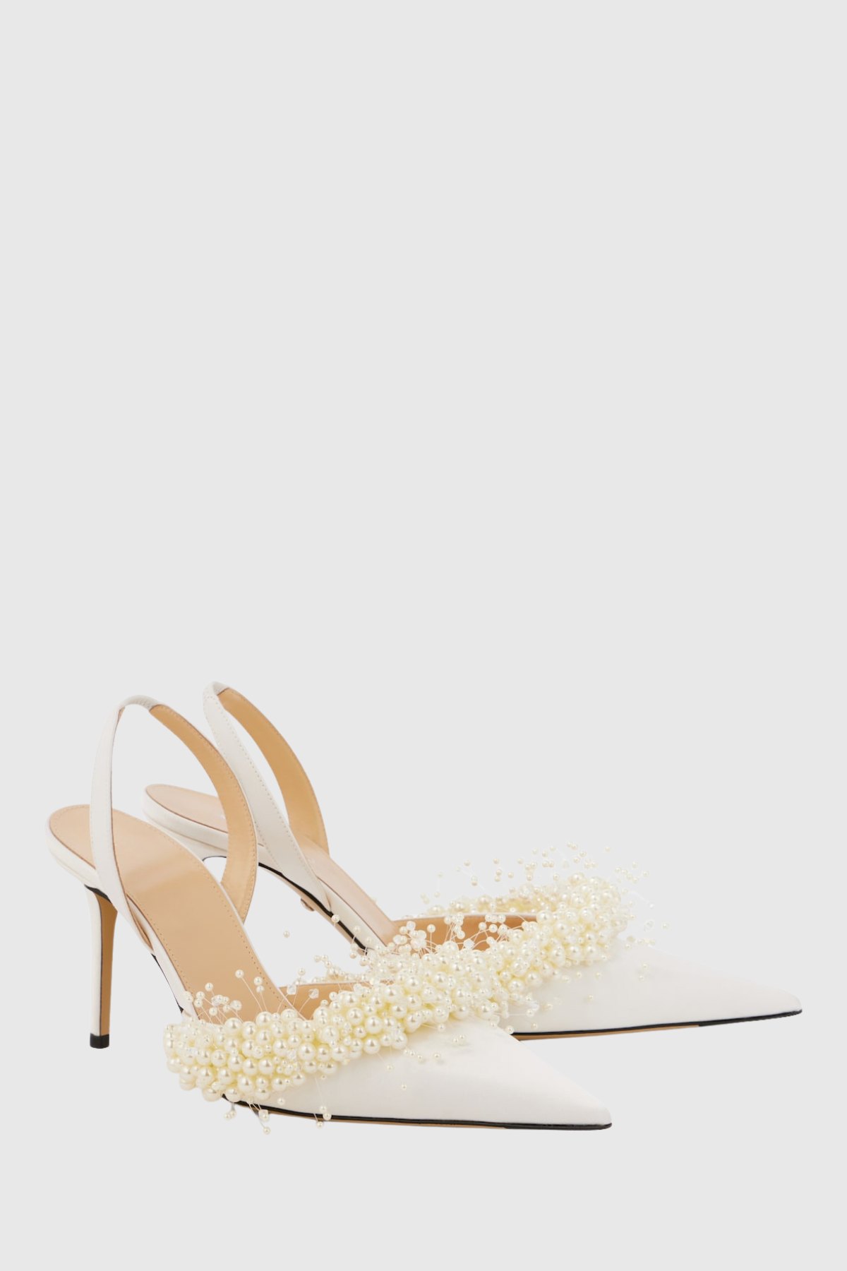 Lpril Pearl Satin Slingback Pumps