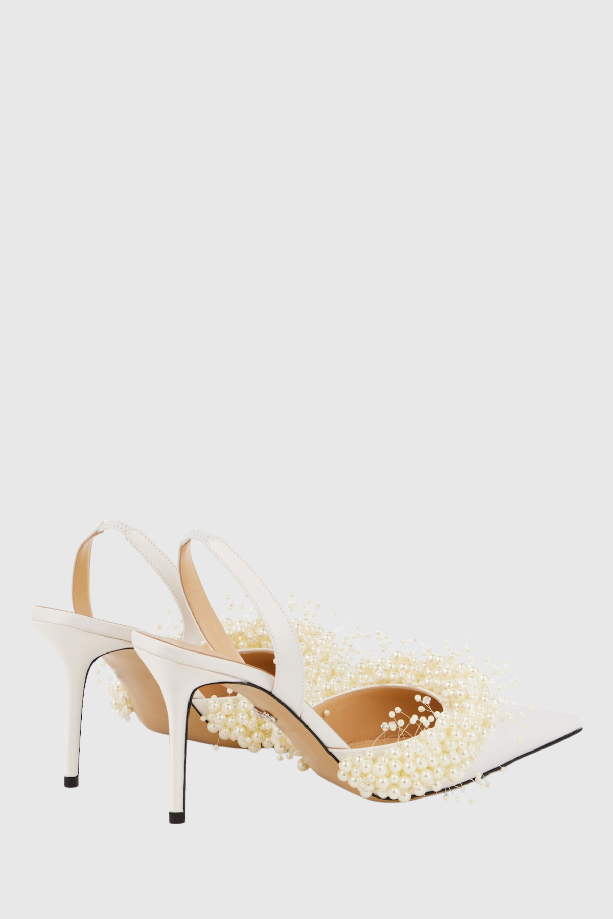 Lpril Pearl Satin Slingback Pumps