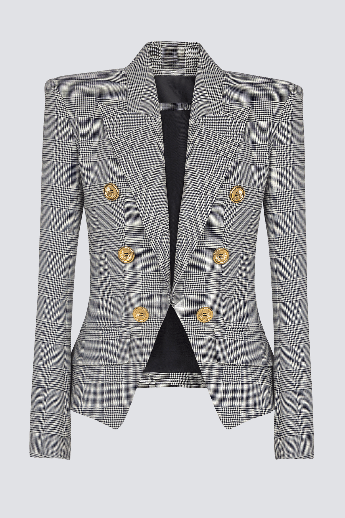 Lprol Plaid Buttoned Blazer