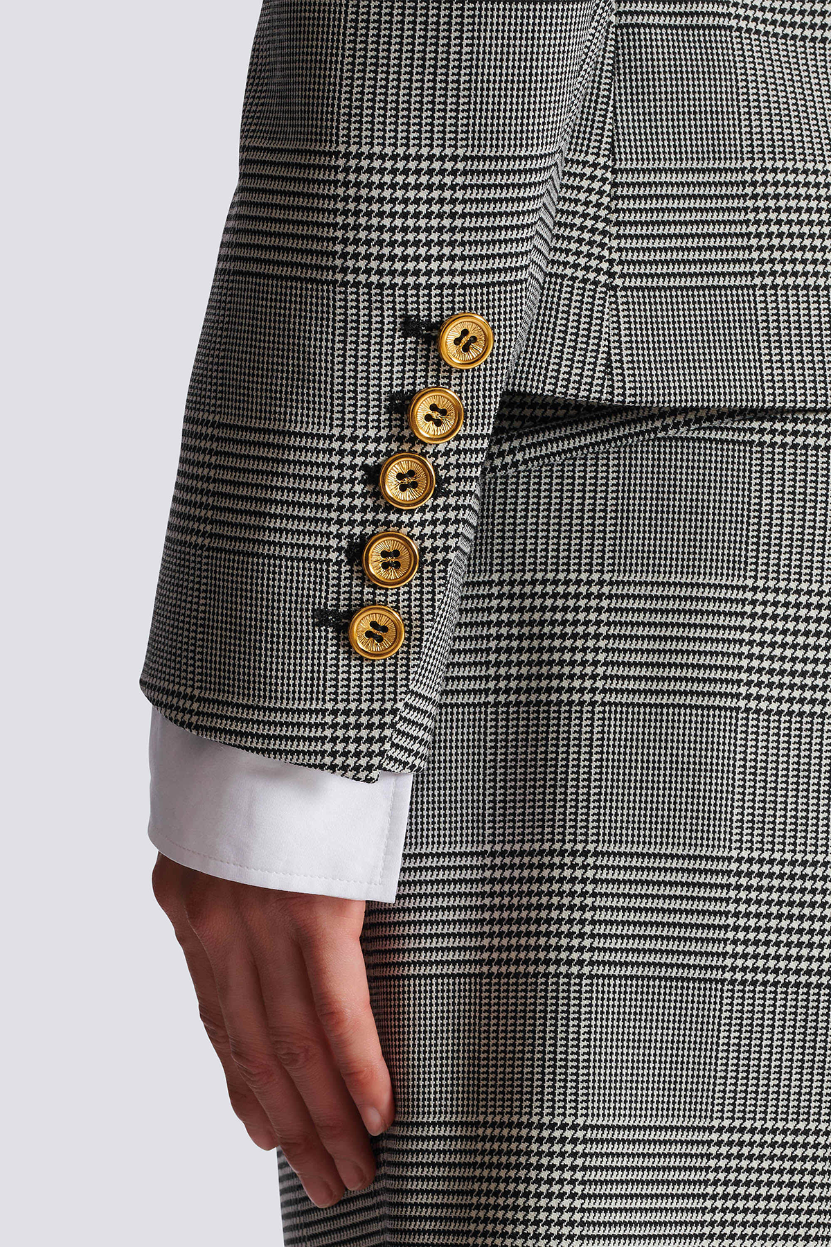 Lprol Plaid Buttoned Blazer