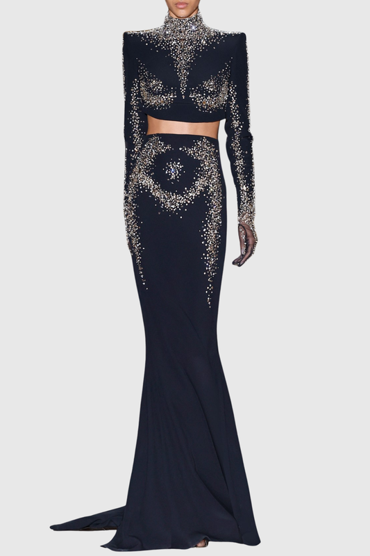 Lucille Sequin Embellished Top & Skirt Set