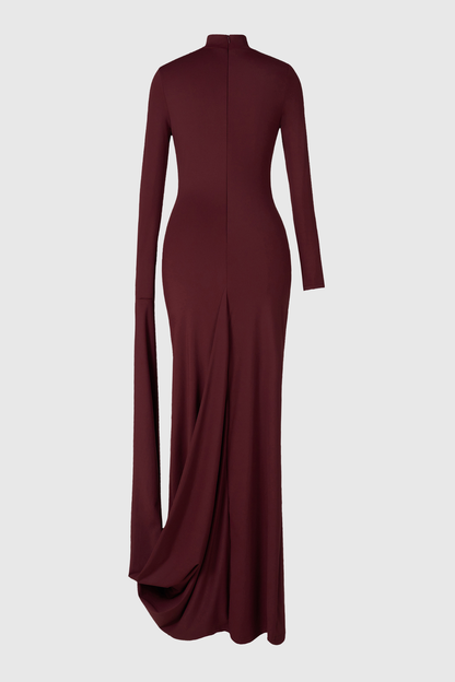 Dasani Asymmetric Sleeve Maxi Dress