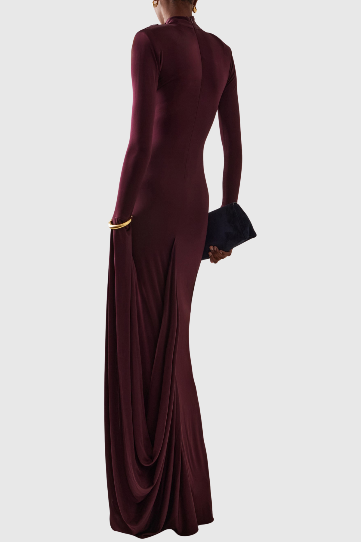 Dasani Asymmetric Sleeve Maxi Dress