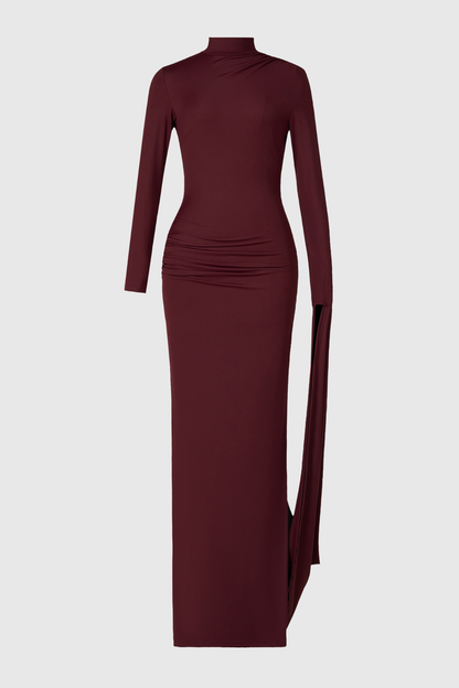 Dasani Asymmetric Sleeve Maxi Dress