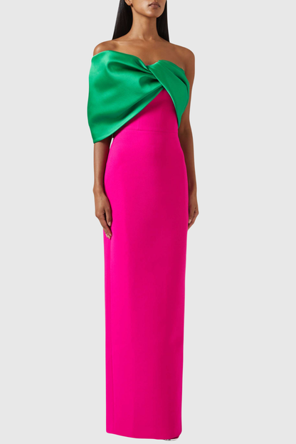 Lukas Strapless Contrast Maxi Dress