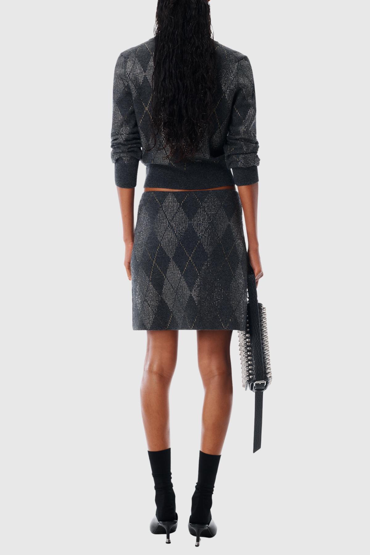 Lunet Argyle Crystal Embellished Cardigan