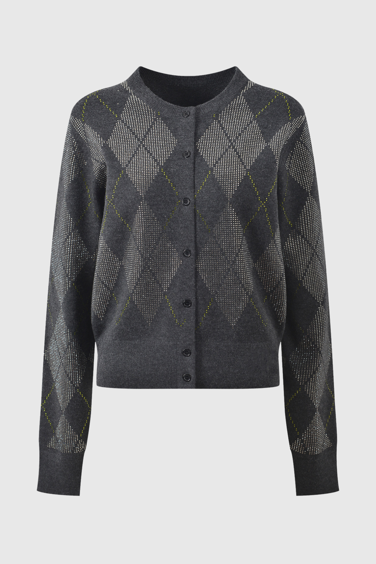 Lunet Argyle Crystal Embellished Cardigan