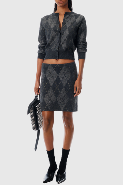 Lunet Argyle Crystal Embellished Mini Skirt