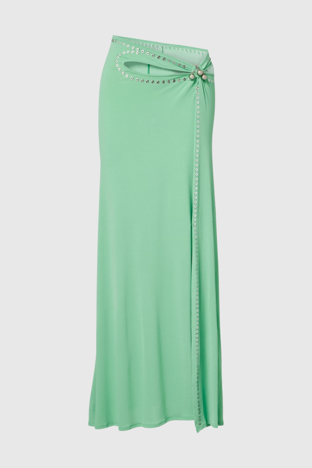 Lupina Cutout Embellished Crop Top & Maxi Skirt Set